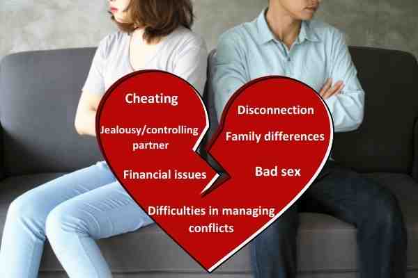 Common Reasons for Breakups and Separation Between Couples